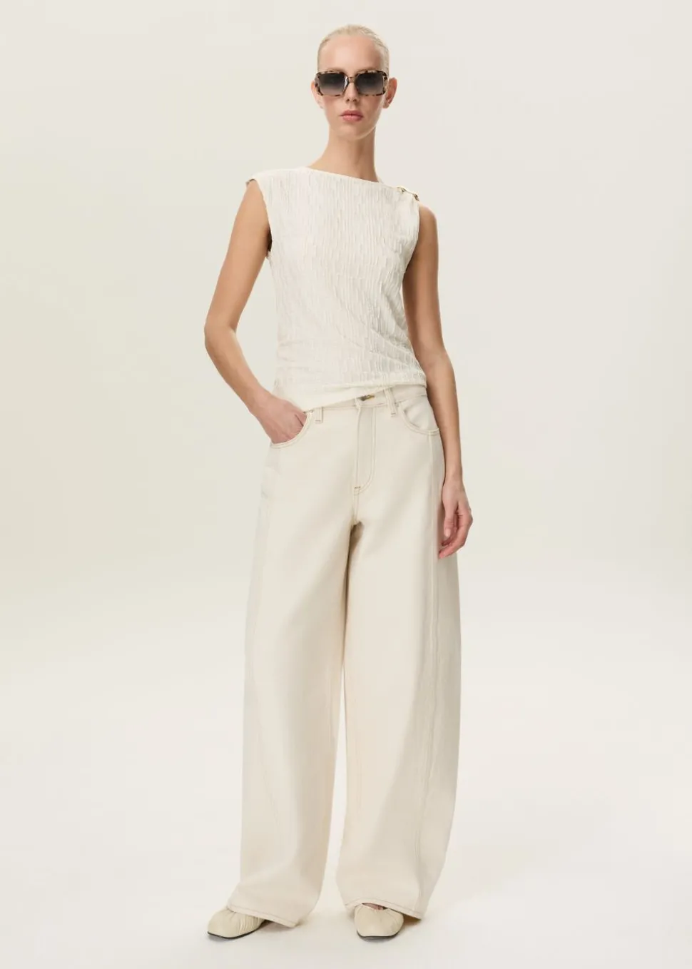 Asymmetrische top met detail