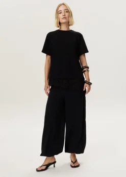 Asymmetrisch kanten T-shirt