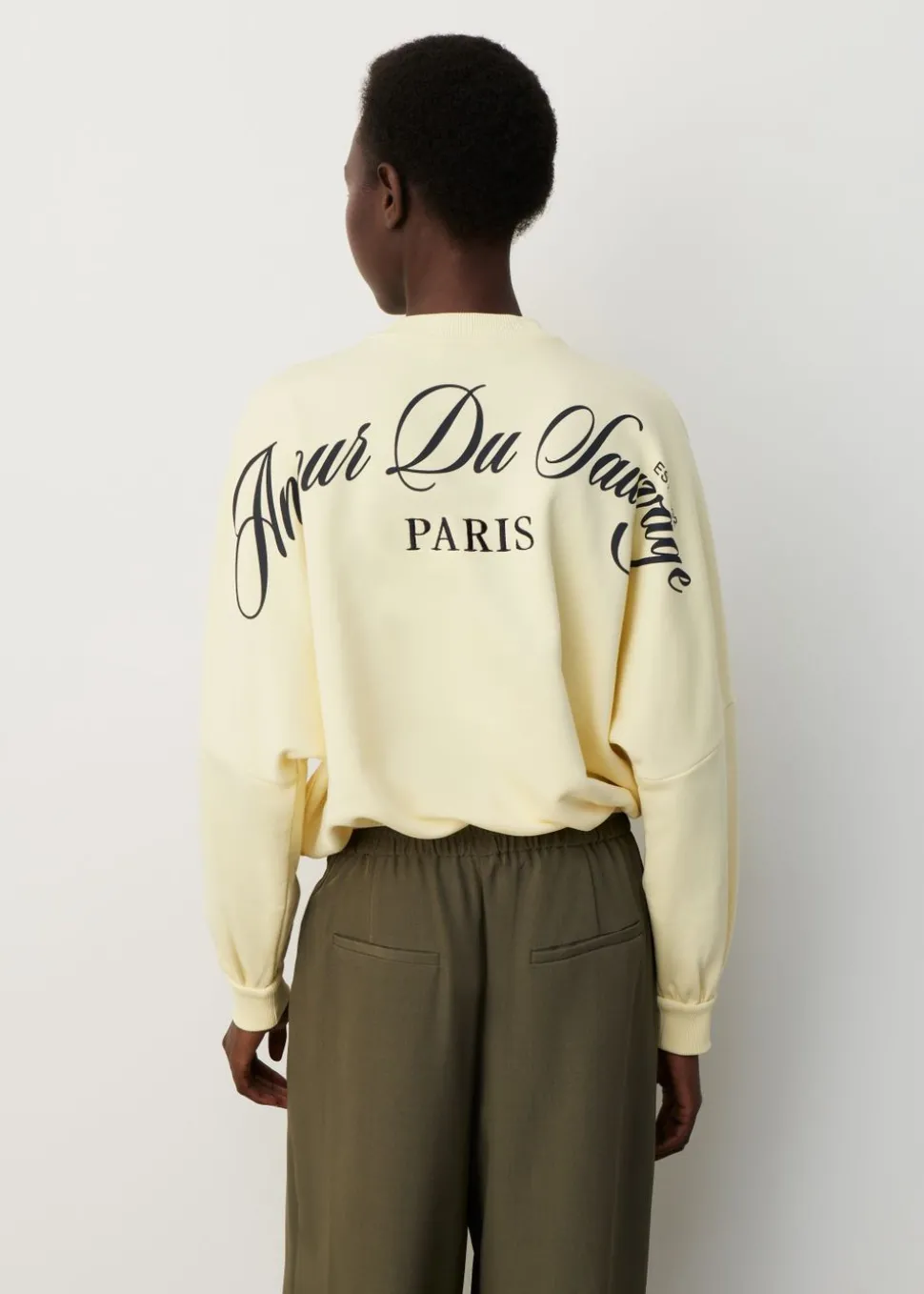 Balloon sweater met backprint