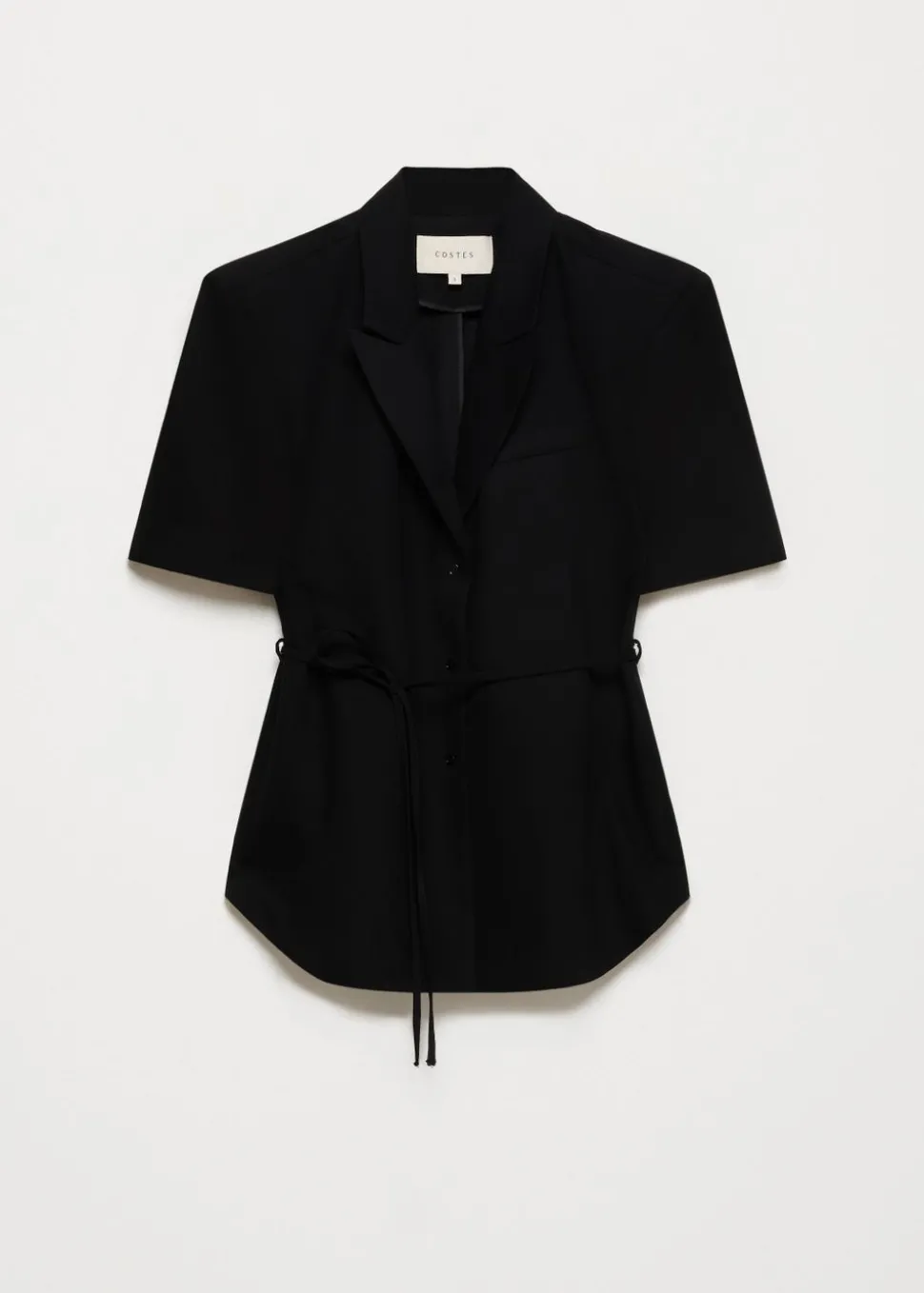 Blouse blazer met korte mouwen