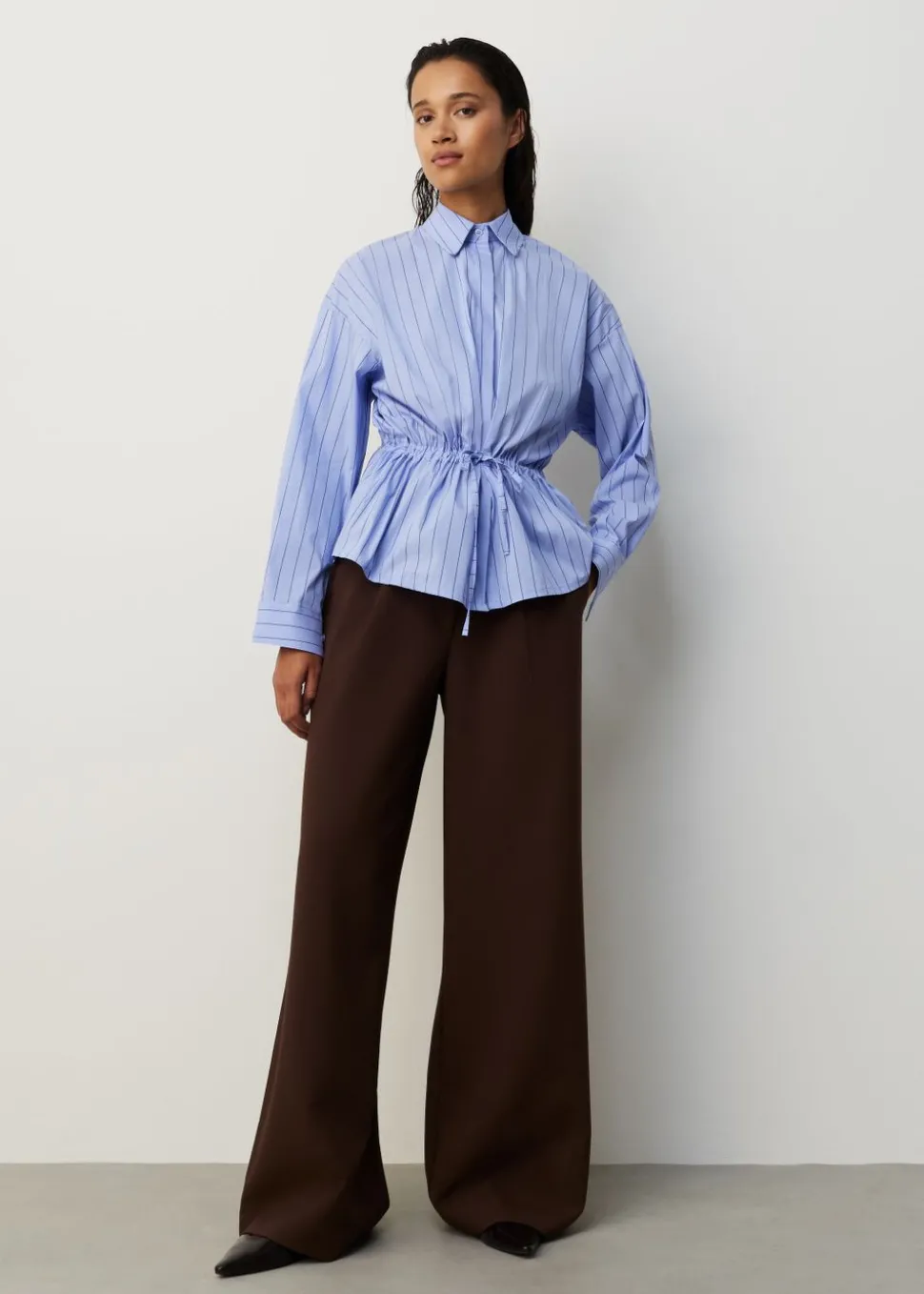 Blouse met gesmokte taille