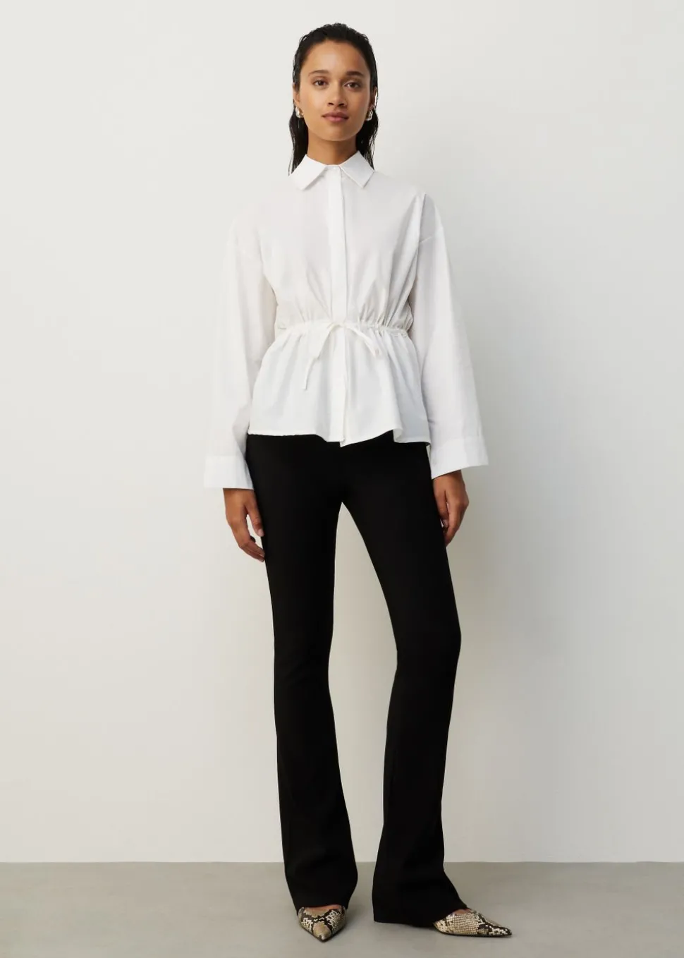 Blouse met gesmokte taille