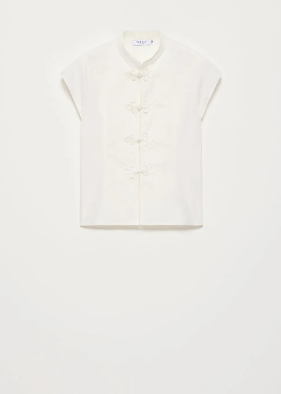 Blouse met mandarijnkraag