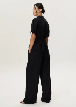 Blouse met strikceintuur