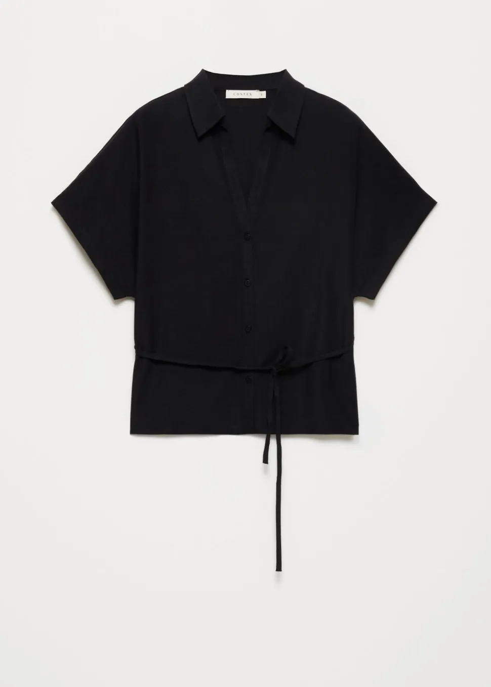 Blouse met strikceintuur