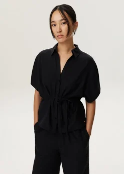 Blouse met strikceintuur