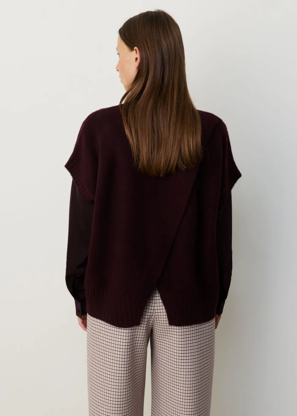 Cap sleeve gebreide trui