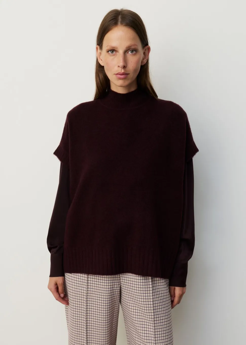 Cap sleeve gebreide trui