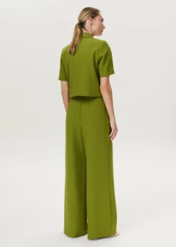 Cropped blazer met korte mouwen