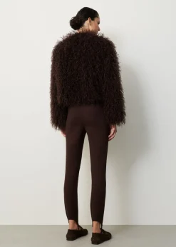 Curly faux fur jas
