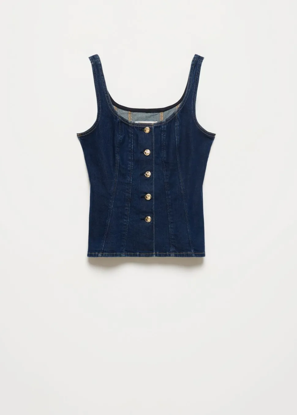 Denim peplum top
