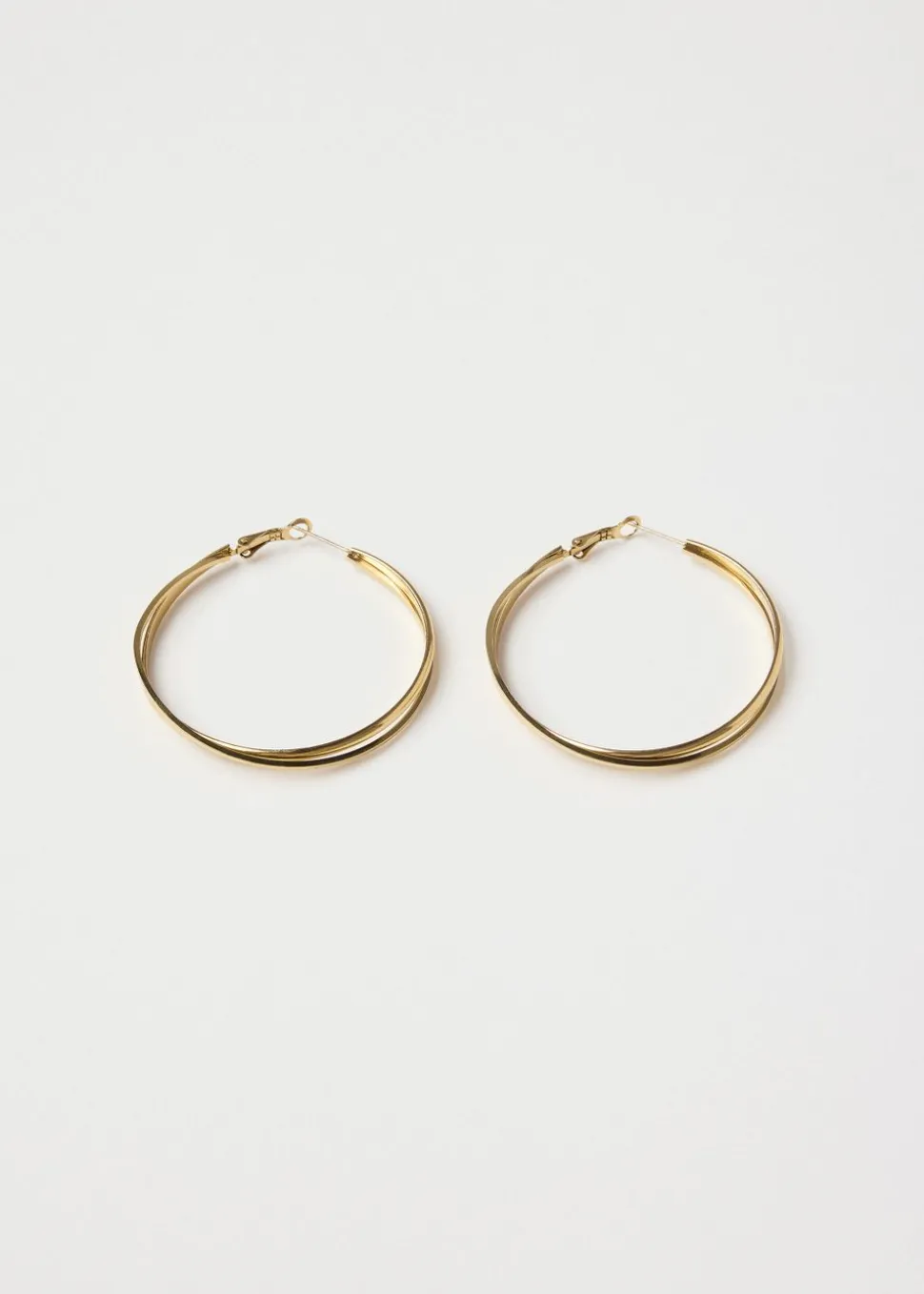 Double hoops oorbellen