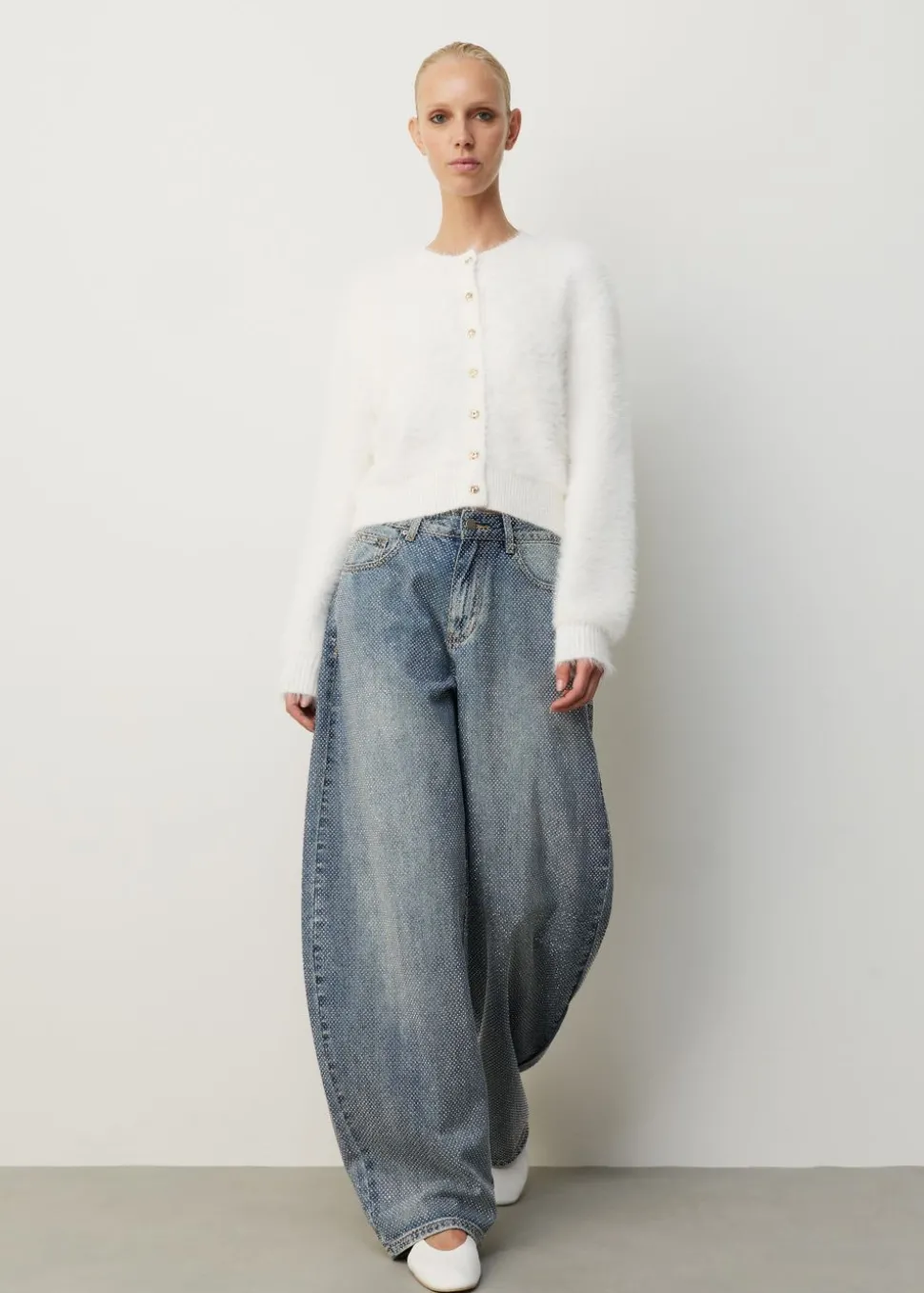 Fluffy oversized vest