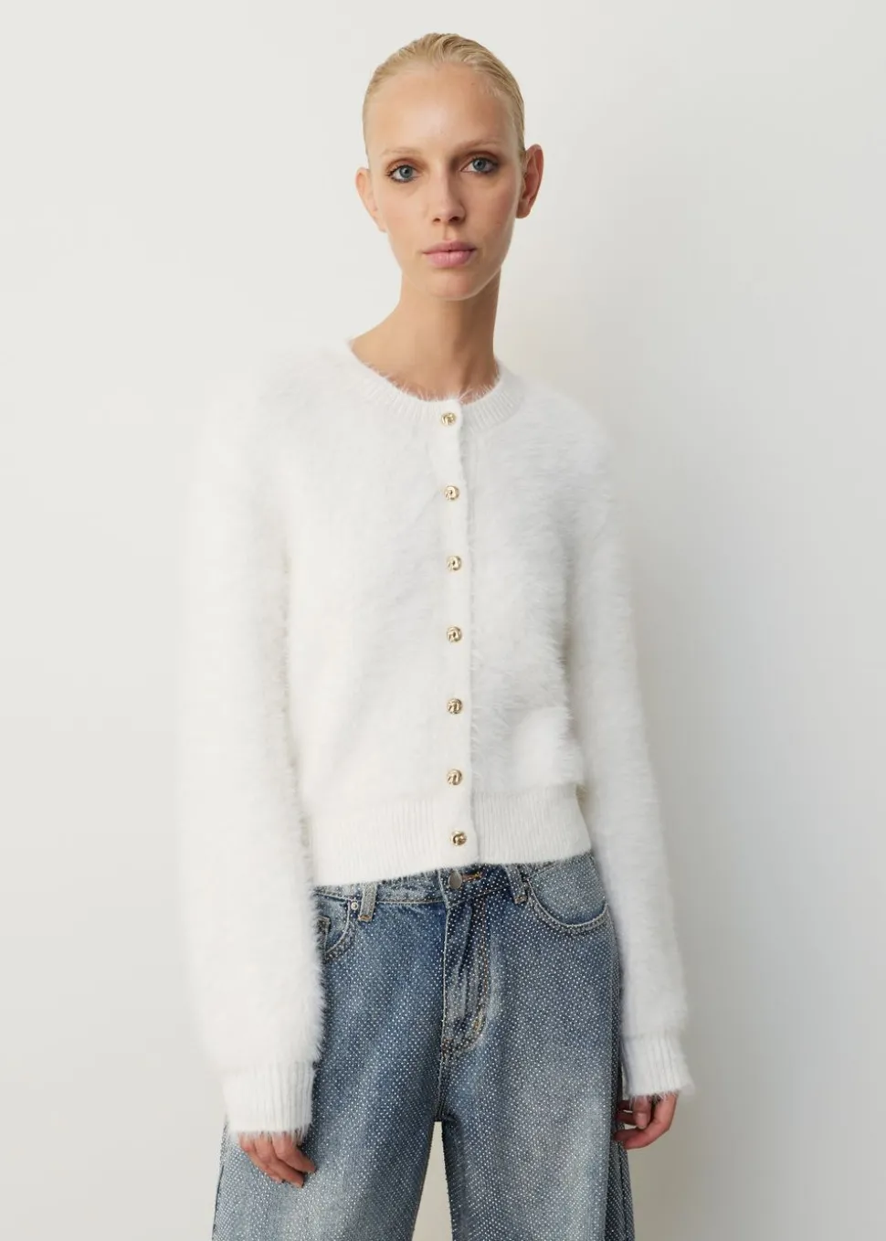 Fluffy oversized vest