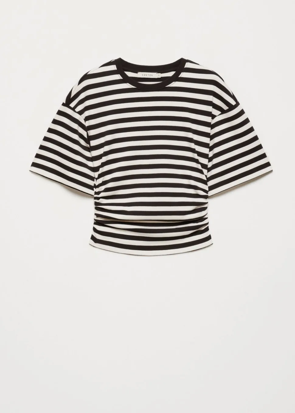 Gathering t-shirt met strepen
