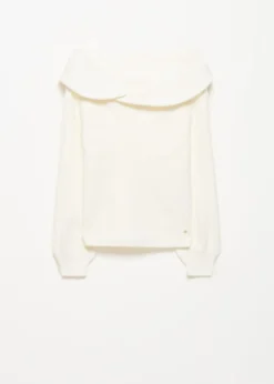 Gebreide off-shoulder trui