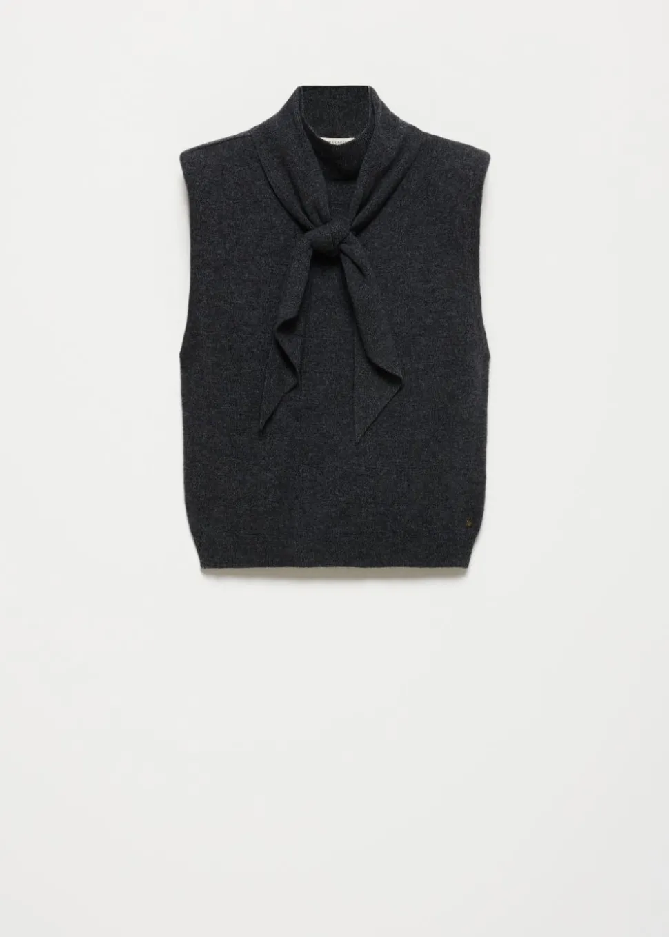 Gebreide spencer met strikdetail
