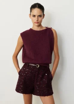 Gebreide top met ringdetail