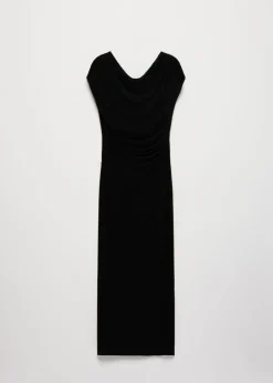 Gedrapeerde maxi jurk