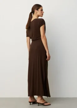 Gedrapeerde maxi jurk