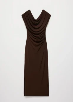 Gedrapeerde maxi jurk