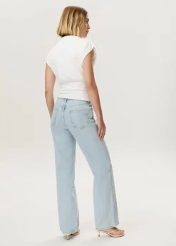 Gedrapeerd mock neck t-shirt