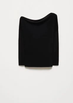 Gedrapeerd offshoulder t-shirt