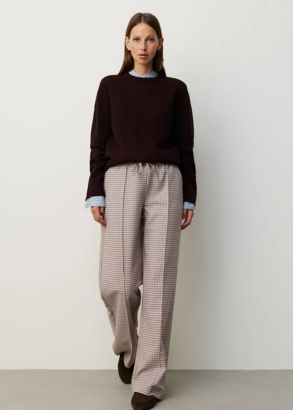 Geruite sporty pantalon