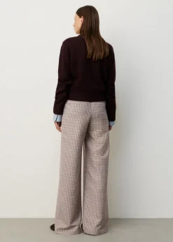 Geruite sporty pantalon