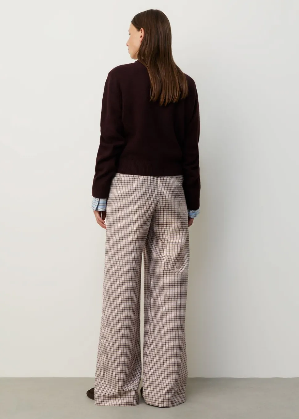 Geruite sporty pantalon