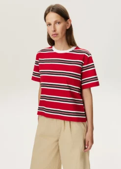 Gestreept cropped t-shirt