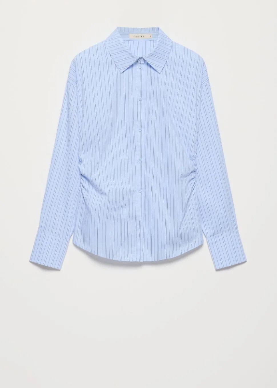 Gestreepte blouse met plooien