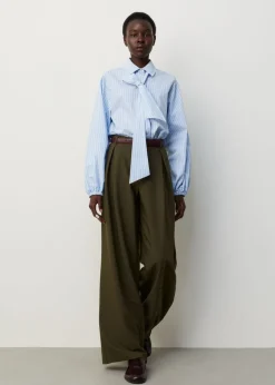 Gestreepte blouse met strik