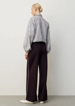 Gestreepte blouse met strik