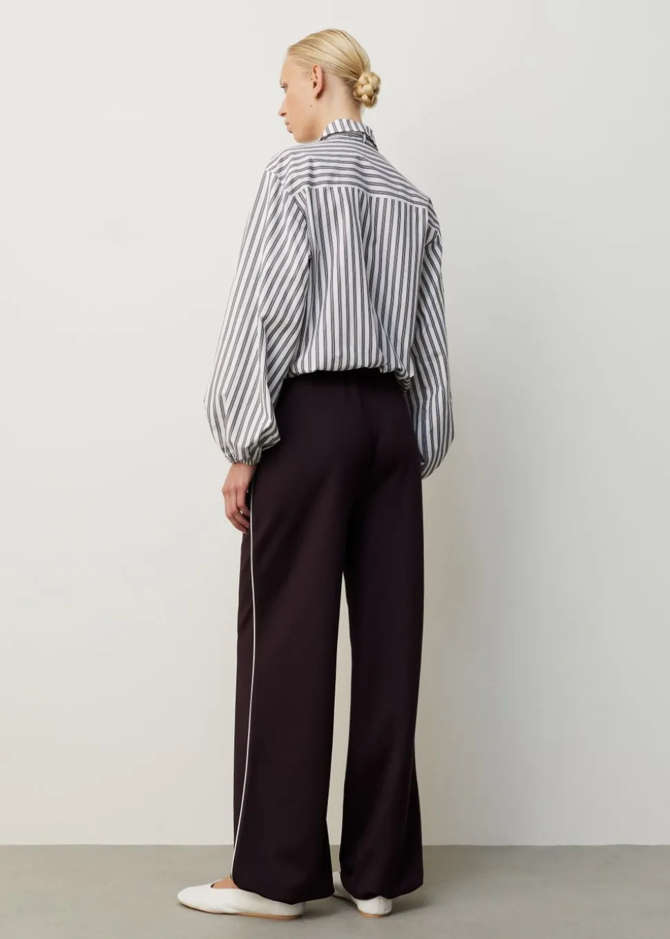 Gestreepte blouse met strik