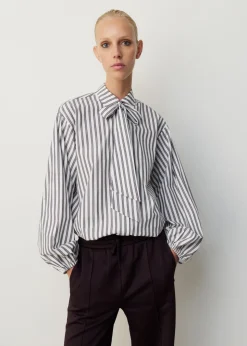 Gestreepte blouse met strik