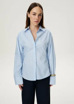 Gestreepte klassieke blouse