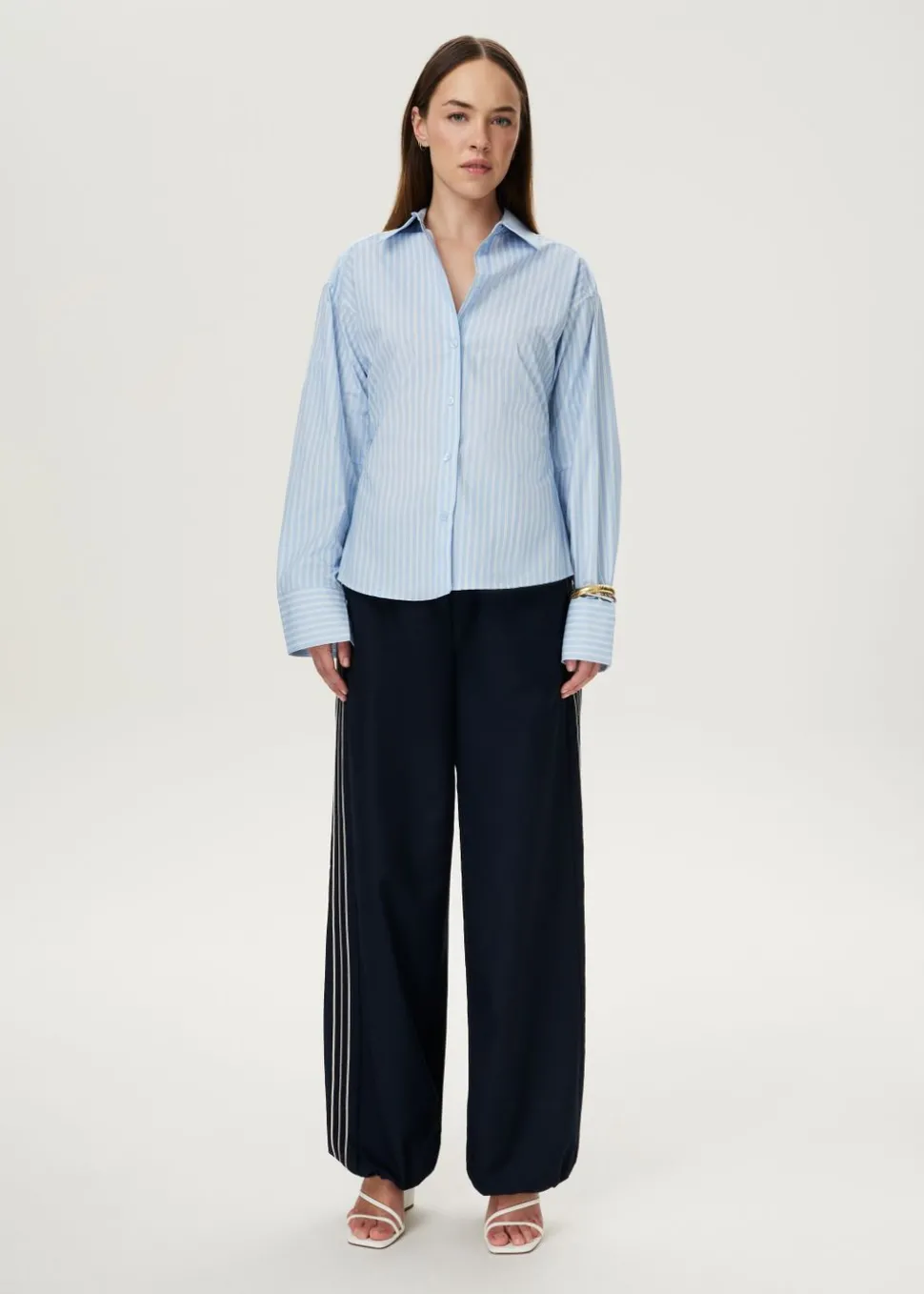 Gestreepte klassieke blouse