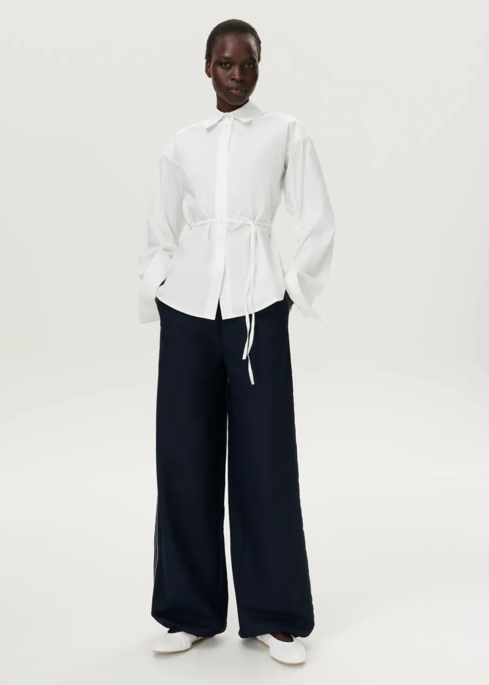 Gestreepte klassieke blouse