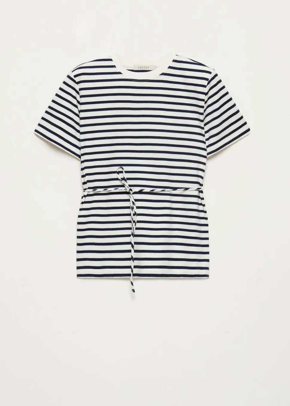Gestreept t-shirt met trekkoord