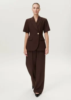 Getailleerde blazer met korte mouwen