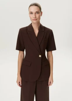 Getailleerde blazer met korte mouwen