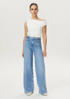 JAZZ - Front pocket wide leg jeans
