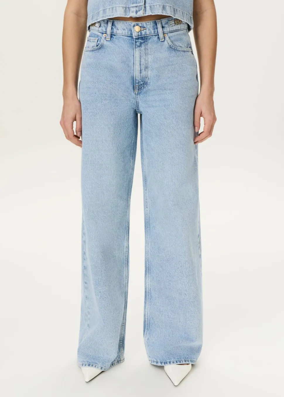 JAZZ - high rise wide leg horse bit jeans