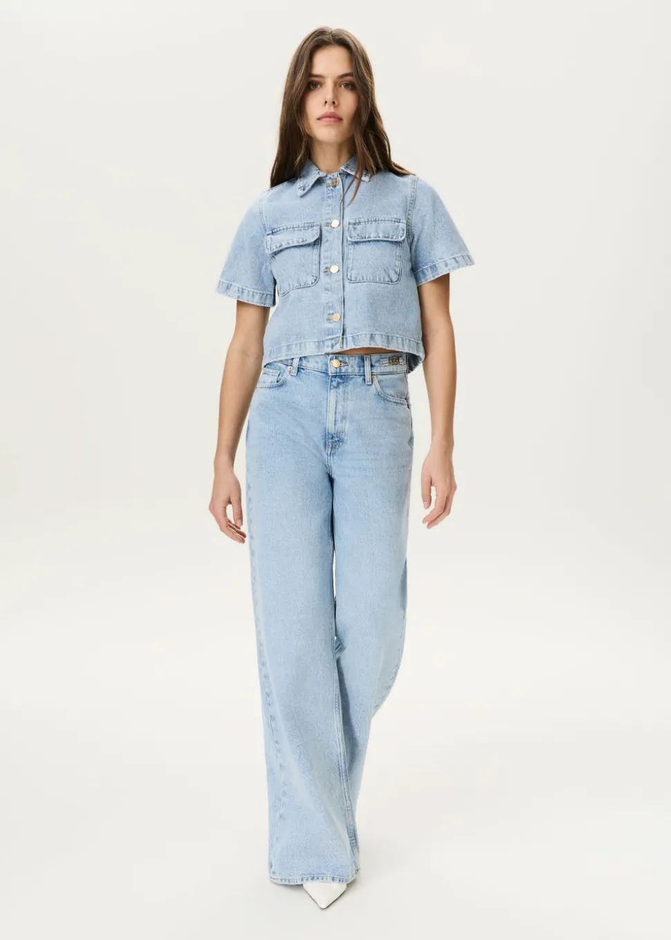 JAZZ - high rise wide leg horse bit jeans