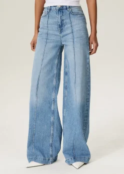 JAZZ - high rise wide leg pintuck jeans