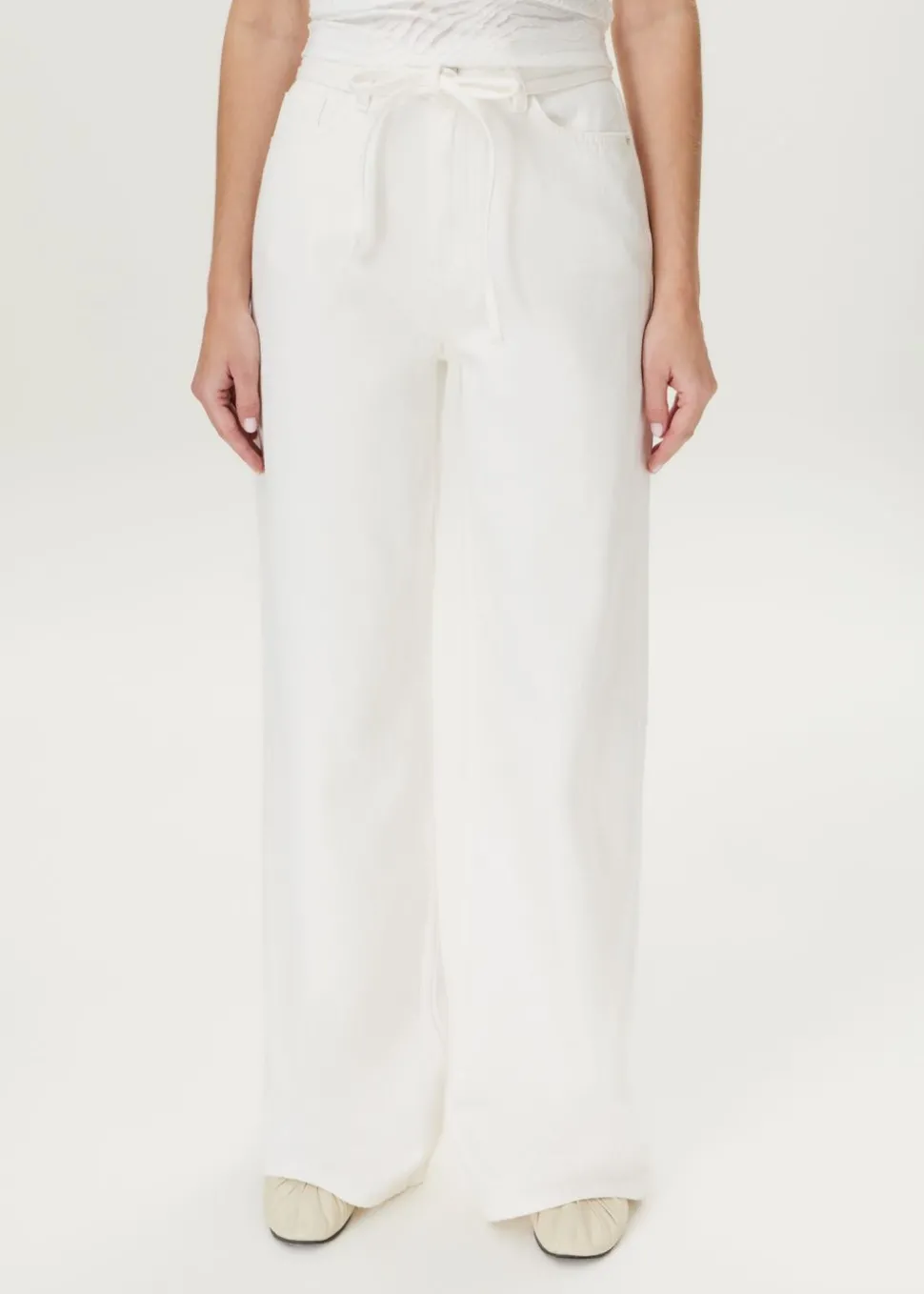 JAZZ - Wide leg jeans met koord