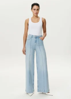 JAZZ - Wide leg jeans pintuck
