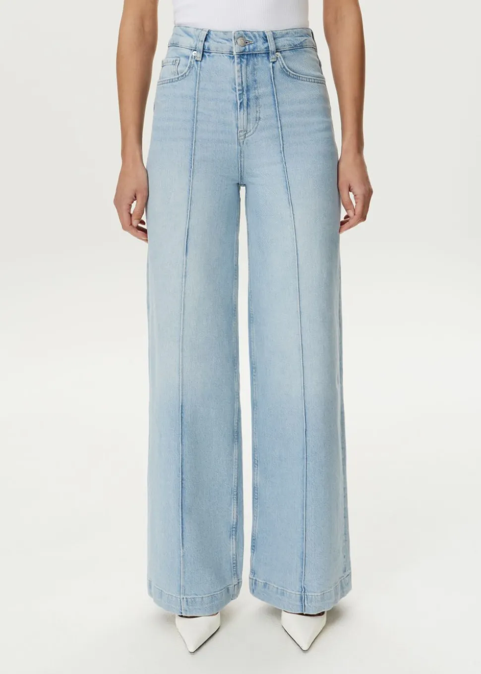 JAZZ - Wide leg jeans pintuck