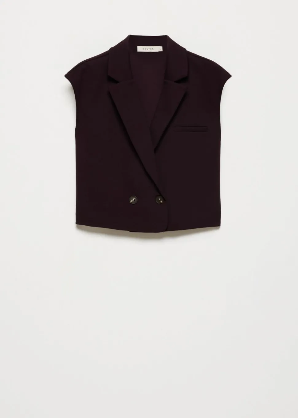 Jersey gilet met kapmouwen